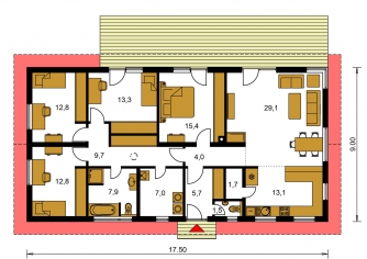 Floor plan of ground floor - BUNGALOW 165